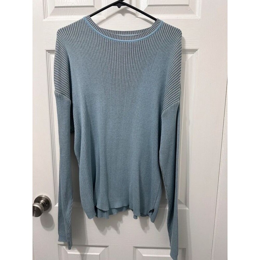 Anchor blue ribbed sweater